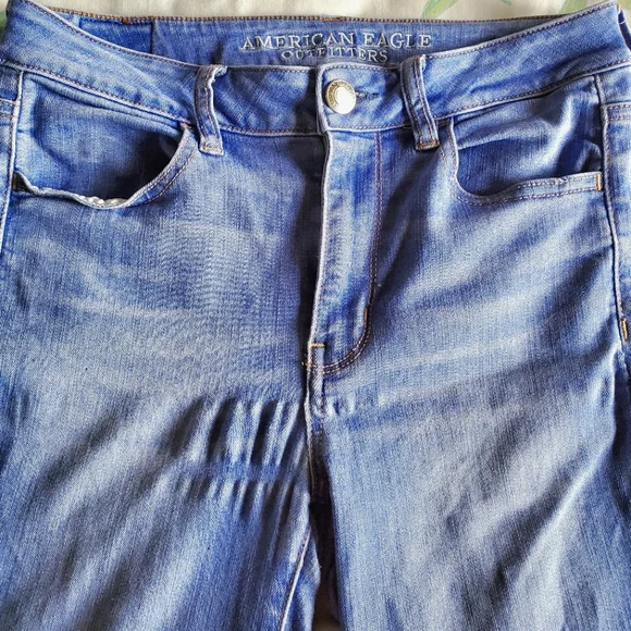 American Eagle Hi-Rise Jeggings High Waisted Jeans Super Stretch Denim Size 6 - Picture 5 of 8